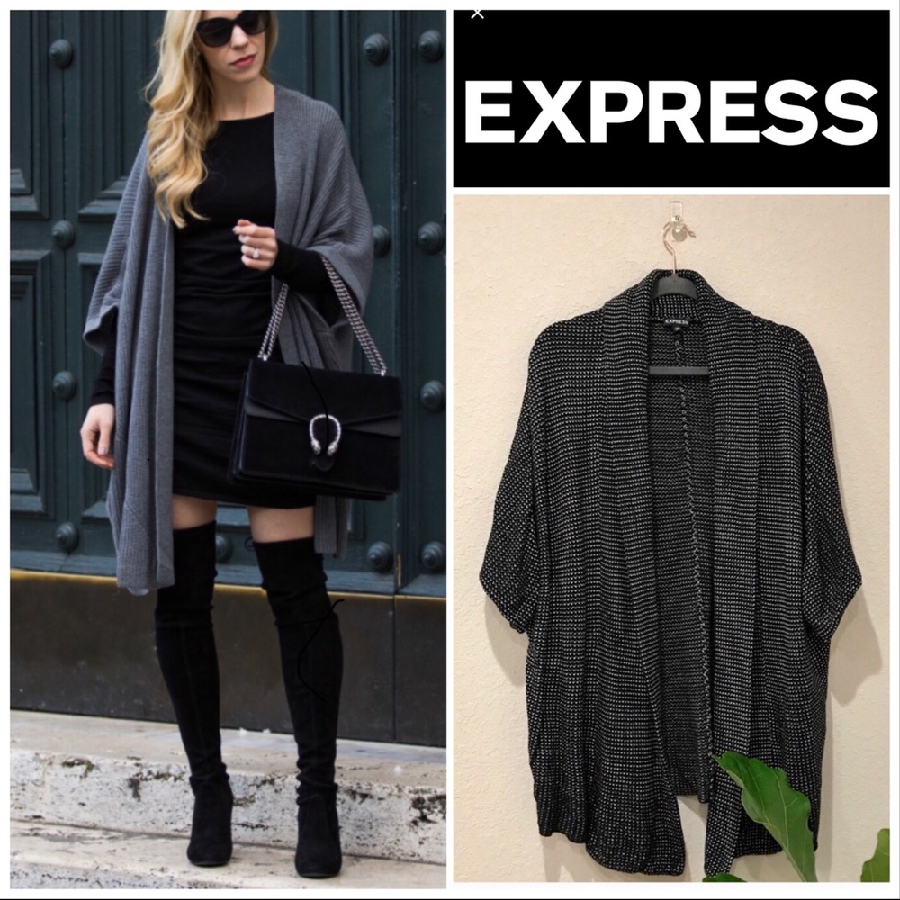 Express Oversized Three Quarter Sleeve Cardigan